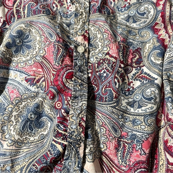 Charter Club Relaxed fit women's size 14W button down paisley shirt - Picture 4 of 4